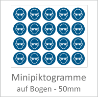 "M004 Augenschutz benutzen" 50 mm Durchmesser á 10 Stück